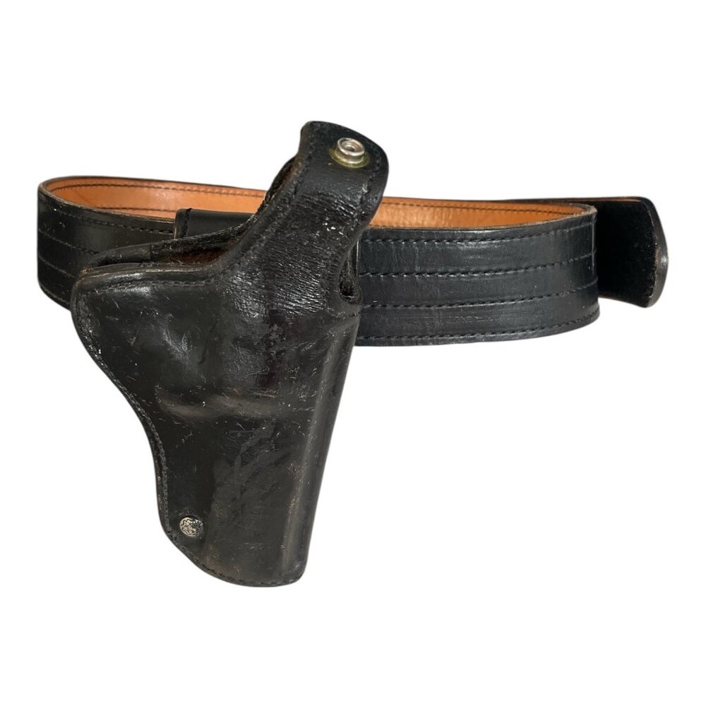 Don Hume H738 Leather Shoulder Holster Rig Black Size Large 43 Inch Strap Hook L